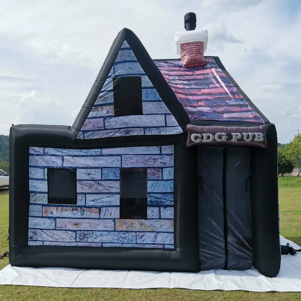 4 x 4 m kleiner aufblasbarer Oxford-Pub, tragbares mobiles Pub-Barzelt für Nachtclub-Party-Dekoration