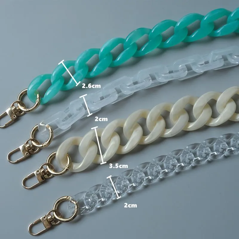 Bag Parts & Accessories Fashion Woman Handbag Accessory Chain Detachable Replacement Candy Color Red Blue Green Strap Women DIY Cl300b