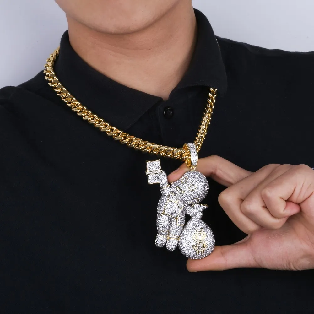 Collana Con Ciondolo Dollaro Ghiacciato Rapper A Catena In Oro Fascino  Gangster Hip Hop CZ, Colore Argento/Oro, Regalo Di Gioielli Punk Leggeri Da  64,58 € | DHgate, image size:1000x1000