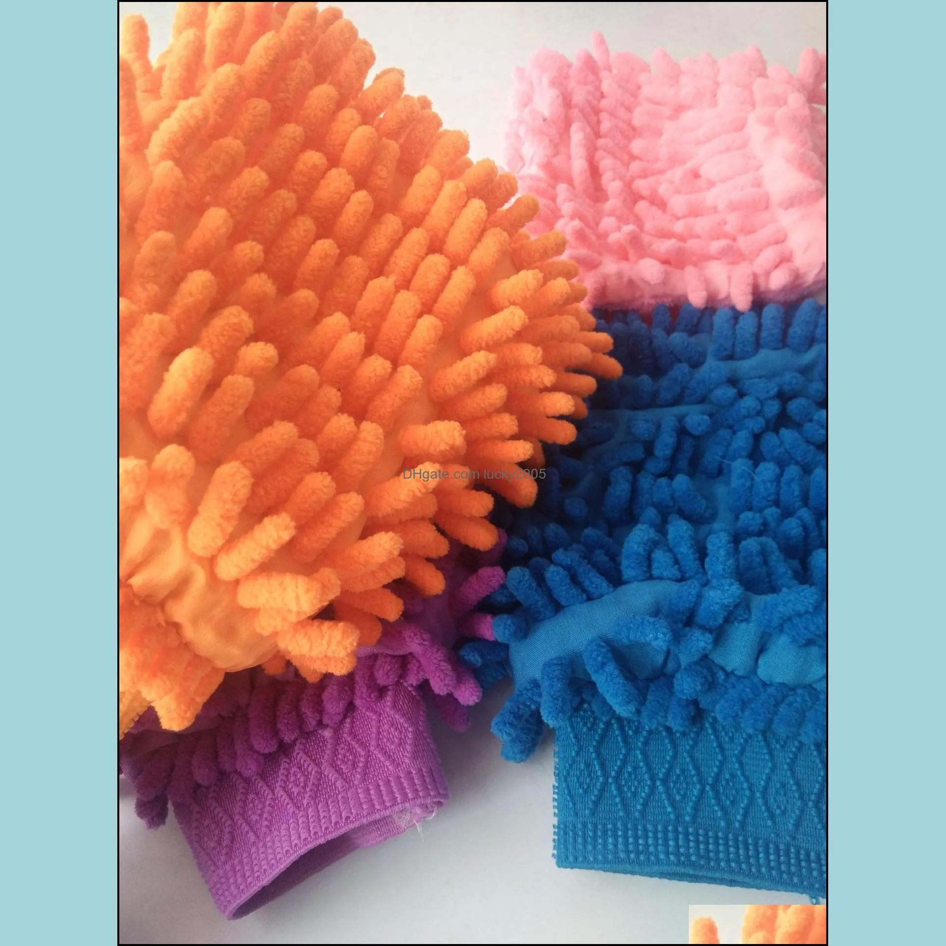 Car Hand Soft Cleaning Towel Microfiber Chenille Washing Gloves Coral Fleece Anthozoan Sponge Wash Cloth Care