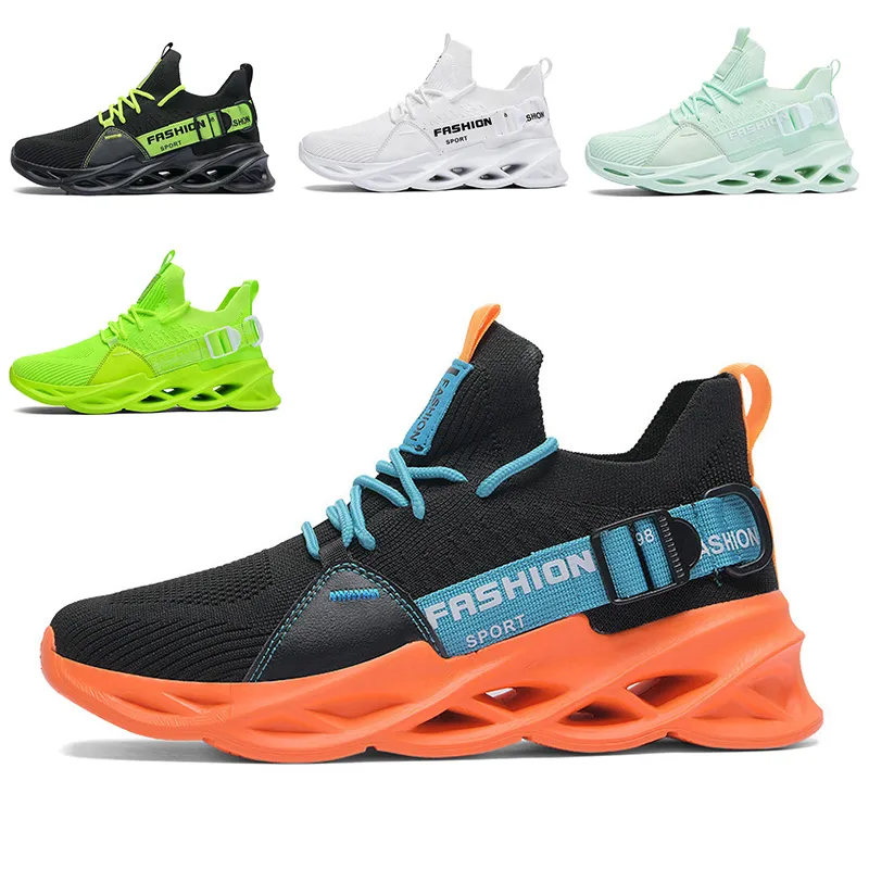 Cheaper men women running shoes blade Breathable shoe triple black white Lake green volt orange yellow mens trainers outdoor sports sneakers size 39-46