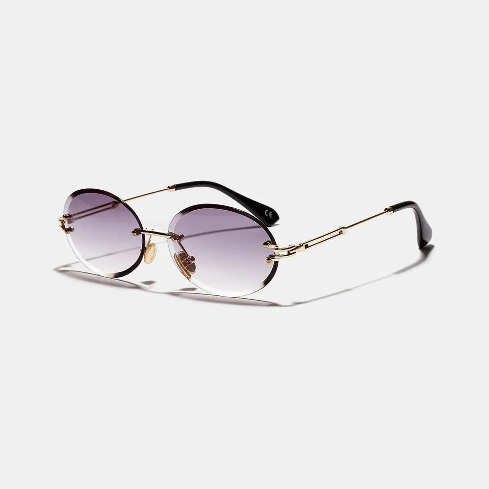 Ovale Vintage-Sonnenbrille für Damen