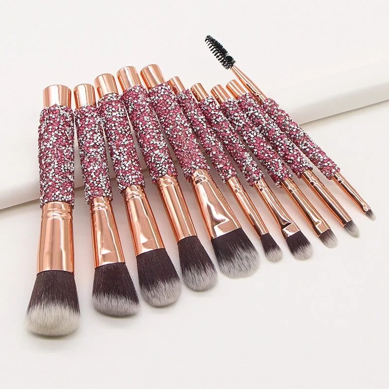 Professionell 10 st / set Eye Shadow Makeup Brushes Set Foundation Blending Powder Eyeshadow Contour Concealer Borste Cosmetic Makeup