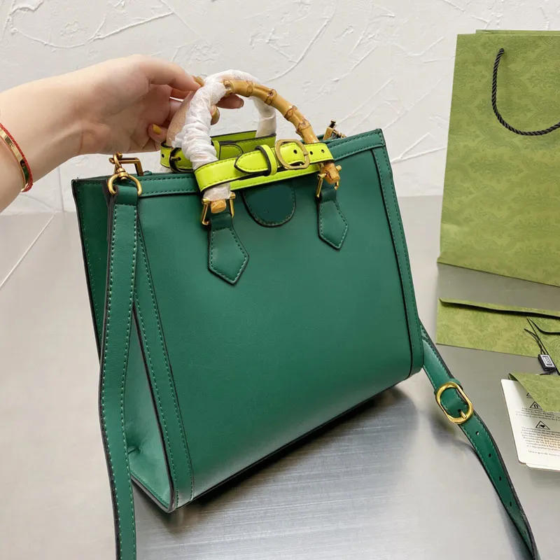 Bamboo Tote Bag With Strap For Women Available Genuine Leather