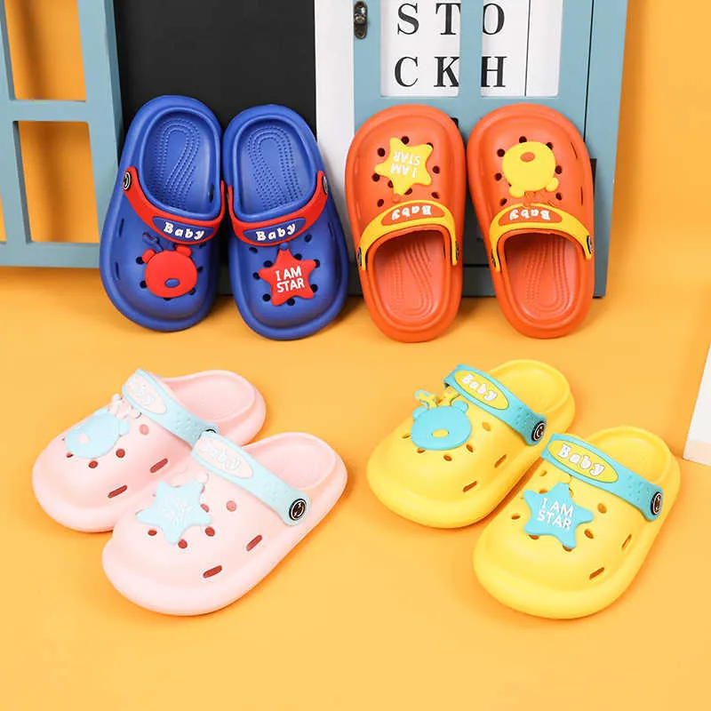 Kids Slippers for Boys Girls Cartoon Shoes Summer Toddler Flip Flops Baby Indoor Slippers Beach Swimming Slippers for Children