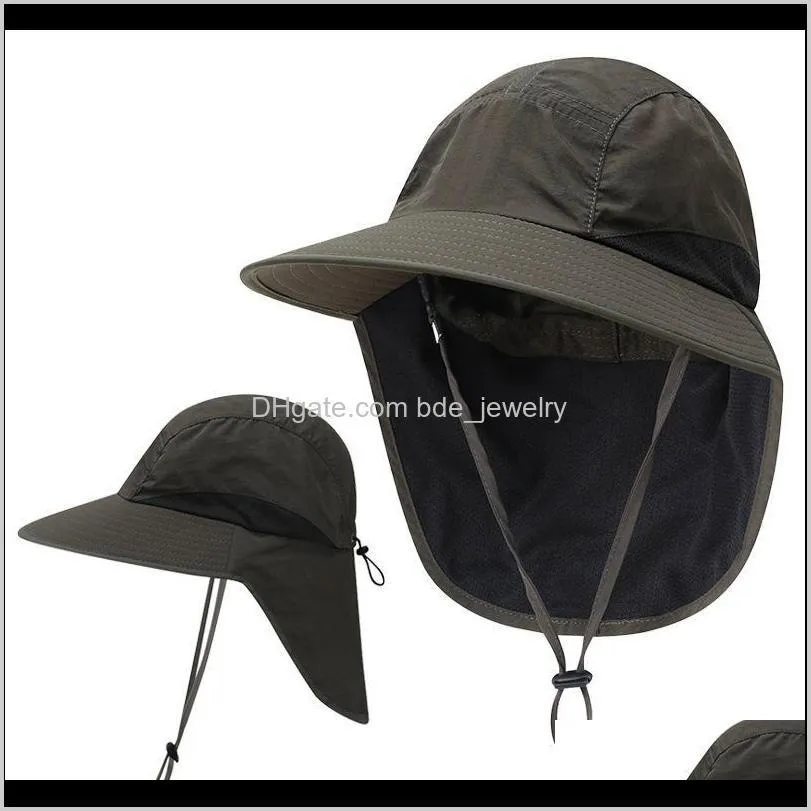 neck climbing outdoor neck wide brim face cap brim hiking fishing cap outdoor fishing sun protection hat