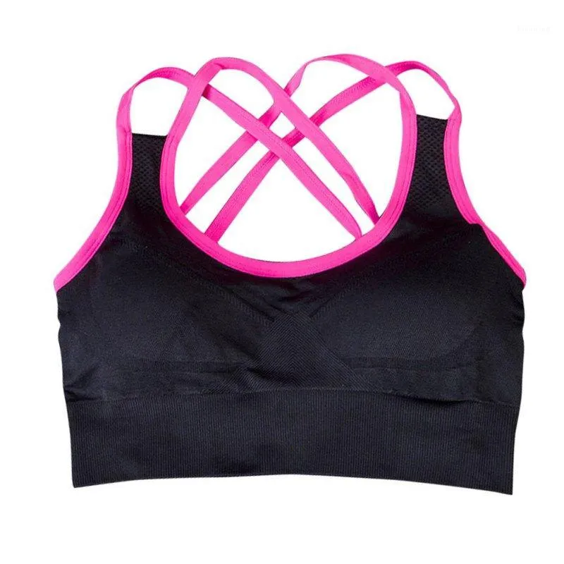 Women Sports Bra Yoga Fitness Workout Crop Tops Tank Padined Houstable
