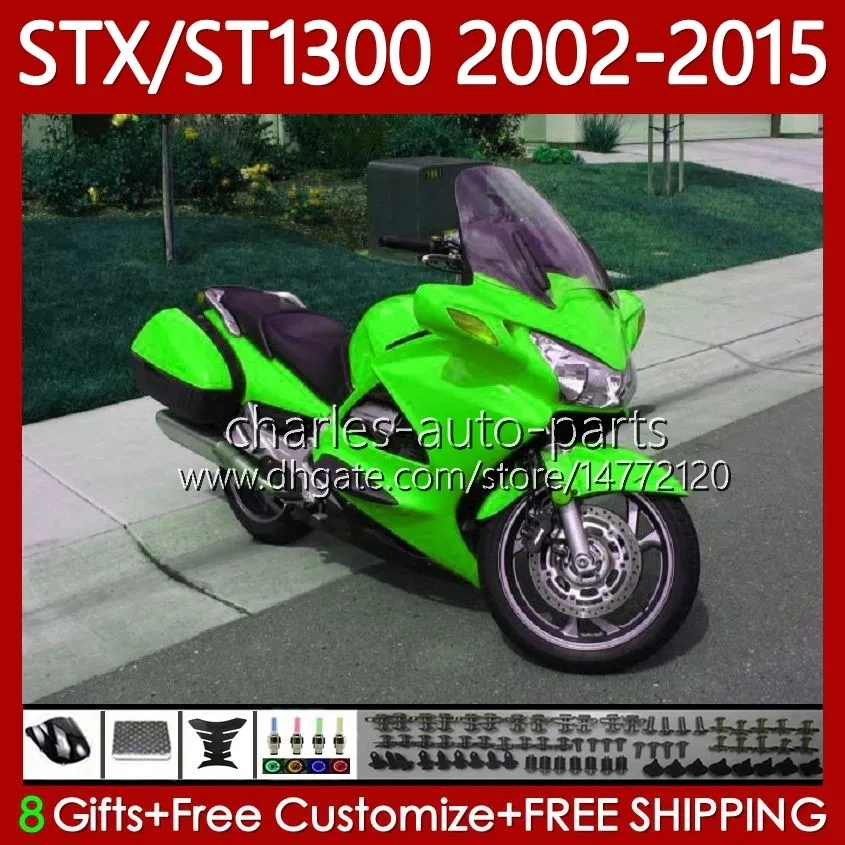 Honda 팬에 대 한 OEM 바디 유럽 ST1300 STX ST 1300 02-15 93NO.115 ST-1300 STX1300 2002 2003 2009 Glose Green 2011 2011 2012 2014 2015 페어링