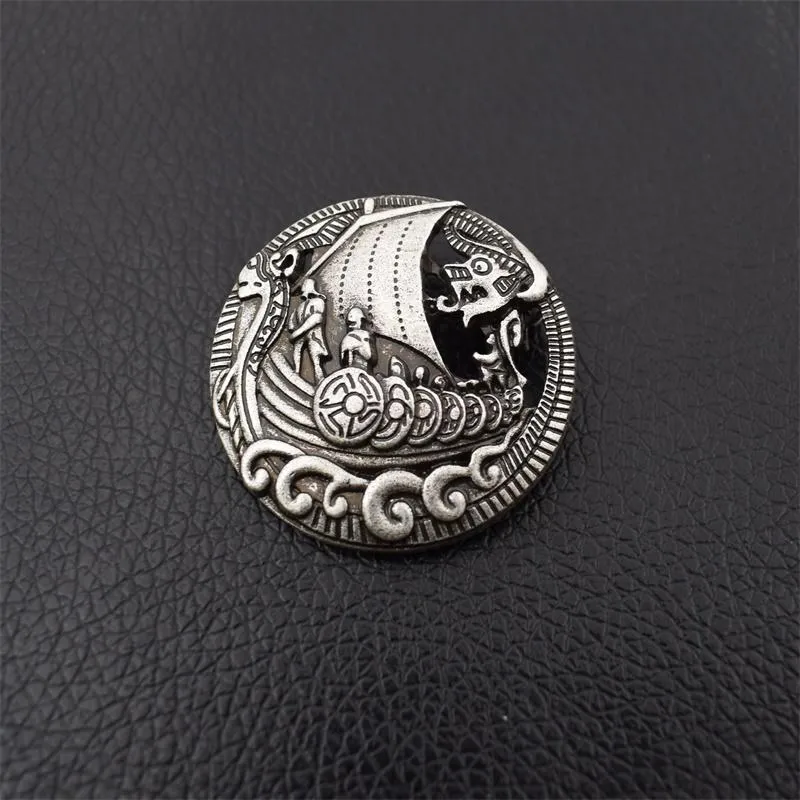 PINS, BROOCHES 1PCS Nordic Vikings Amulet Fibula Set för kvinnor Män Viking Norse Brosch Smycken