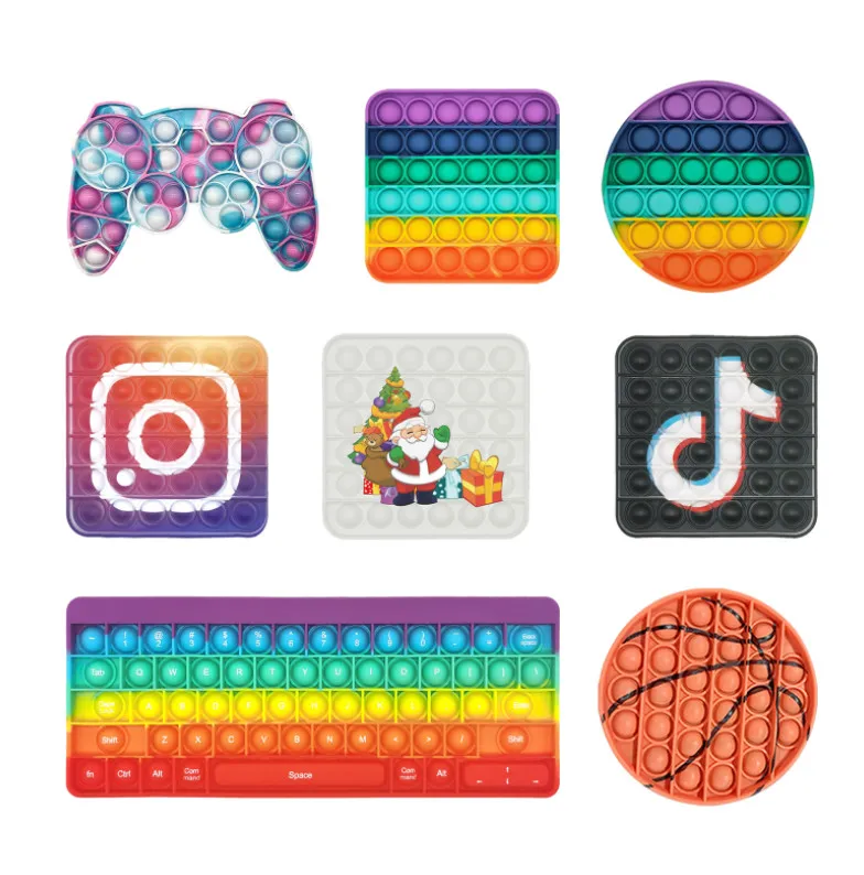 TikTok Pop It Fidget Toy Stress Relief Bubble Sensory Toy for