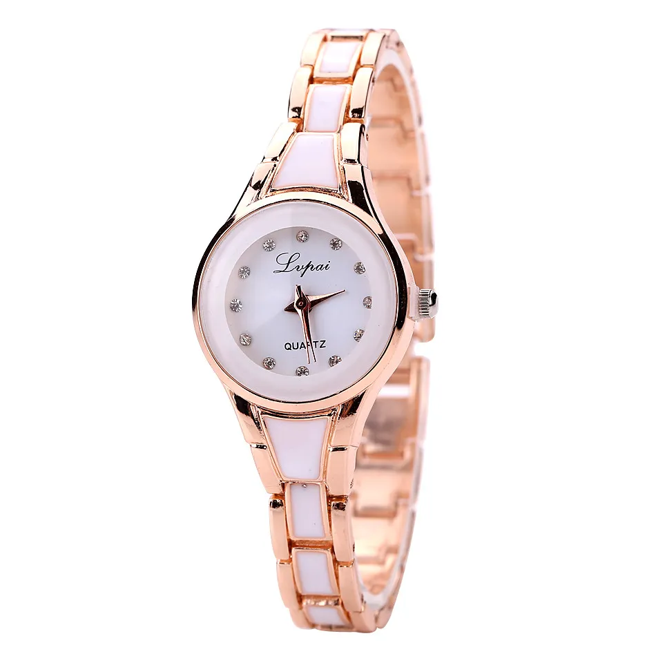 Classic Ladies Bracelet Watch Quartz Watches Glass Stainless Steel Strap Montre De Luxe Multiple Colour