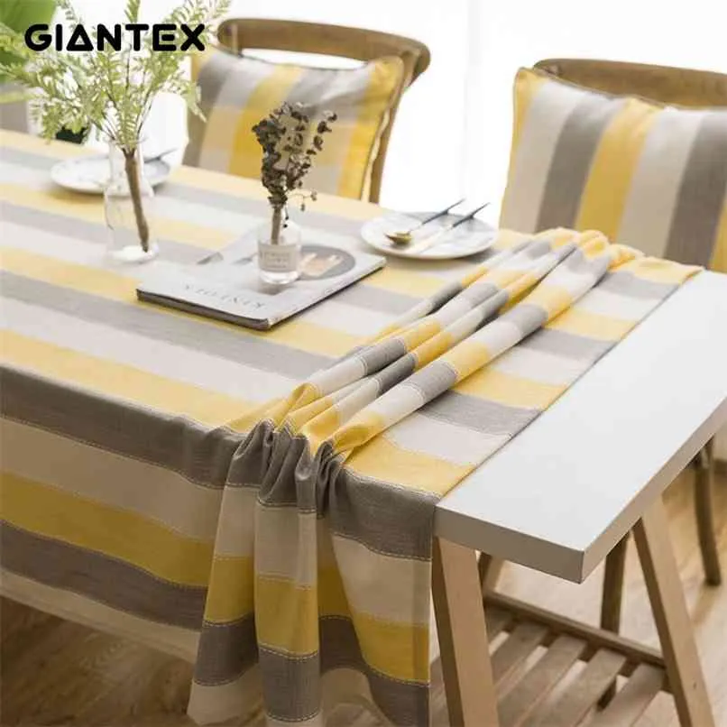 GIANTEX Nappe de table décorative imperméable à l'eau Couverture de salle à manger rectangulaire Obrus Tafelkleed Mantel Mesa Nappe 210626