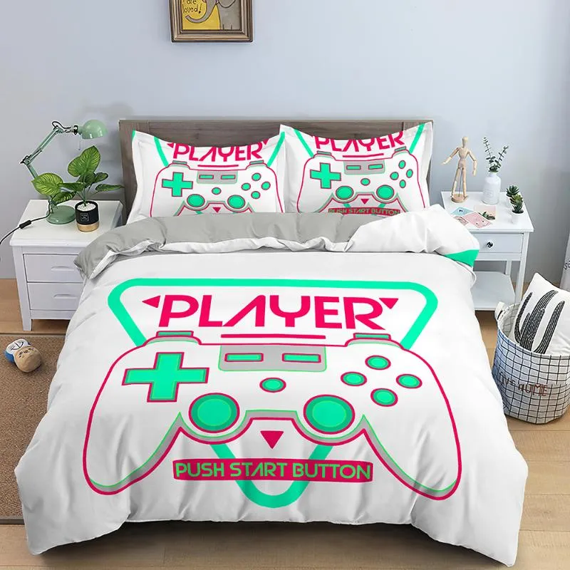 Bedding Sets Gamepad Kids Boys Girls Bed Set 2/3 Pcs Gamer Duvet Cover Game Quilt Comforter Children