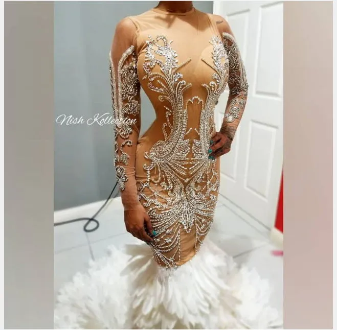 Vestido De Noite Jennifer Lawrence Kim Kardashian Kylie Jenner Myriam Faras Férias De Comprimento Sexualidade Cor-de-rosa Mermaid Lace Impresso Flor Pena Jóia KendalJenner Party