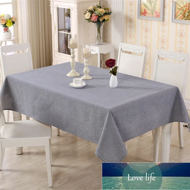 Couverture de Table moderne en coton, nappe unie Simple, tissu à thé, nappe de salle à manger, rectangulaire, pour la maison