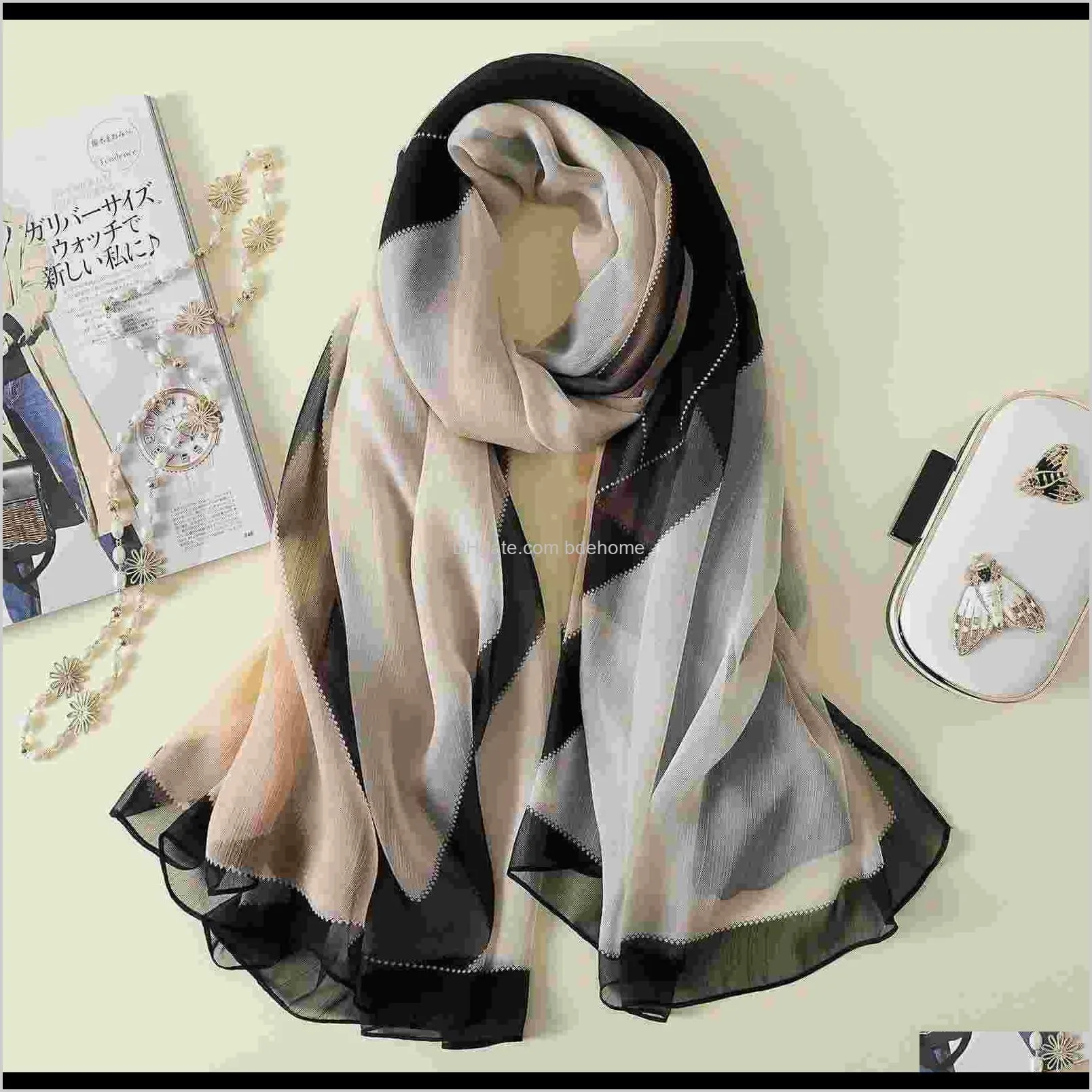 2018 new spring summer women scarf fashion silk scarves big size shawls and wraps lady pashmina bandana