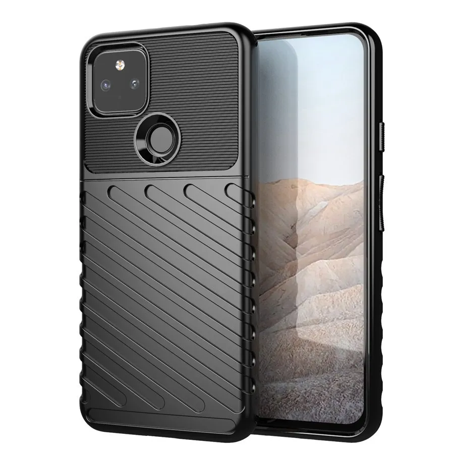 Resistente y resistente, flexible, TPU, delgada, a prueba de golpes, funda protectora, compatible con carga inalámbrica para Google Pixel 5A 5G Pixel 4A 5 XL