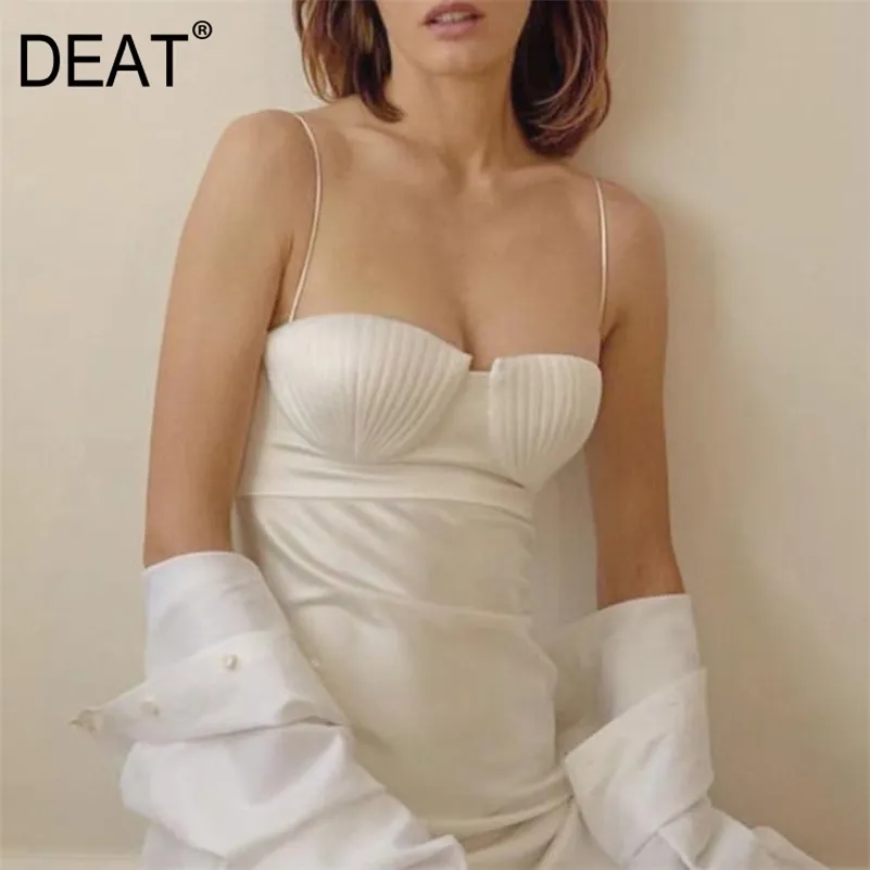 DEAT spring and summer women clothes fashion vestido straps sexy stain croved busty outfits bra WP51301L 210625
