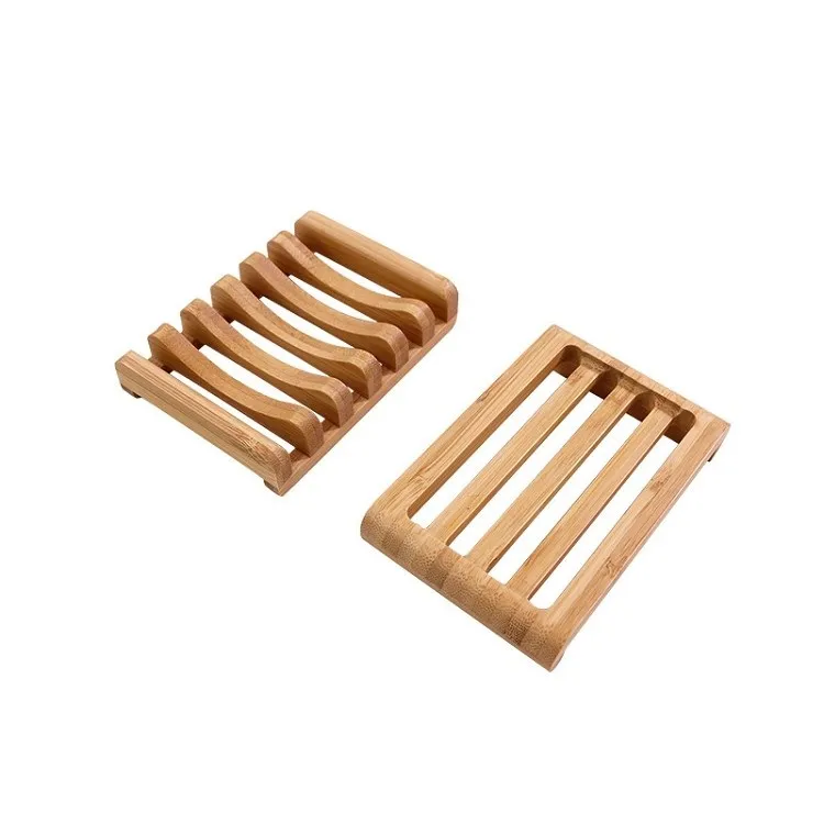 Kreativ bambu och trä tvål Drain Tape Soap Box Hushåll Bekvämt hem Badrum Tillbehör Bamboo Soap Bracket T2i52032