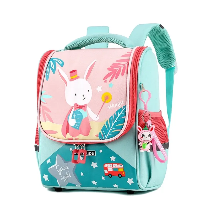 Cute Rabbit Baby Girls Backpacks High Quality Kindergarten Schoolbag Kids Backpack Dinosaur Boys School Bags 2-6 Years 210809