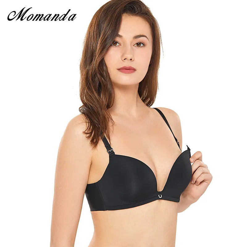 MOMANDA T-shirt senza fili leggermente foderata da donna Reggiseno per allattamento premaman Intimo per allattamento al seno 210318