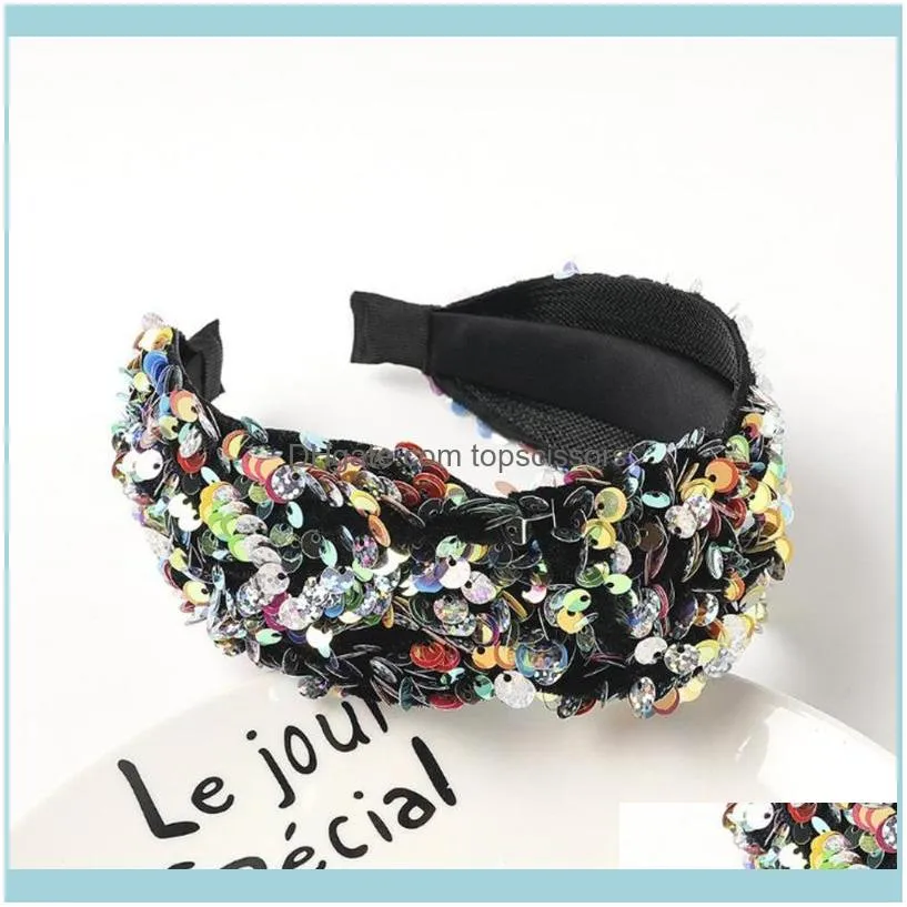 Fashion Women Hairband Soft Shining Sequins Headband For Girls Casual Headdress Party Travel Hair Accessories Wholesale1