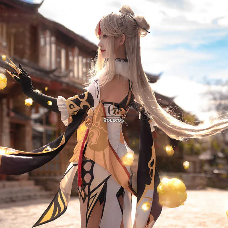 ROLECOS Game Genshin Impact Cosplay Costume Ningguang Cosplay