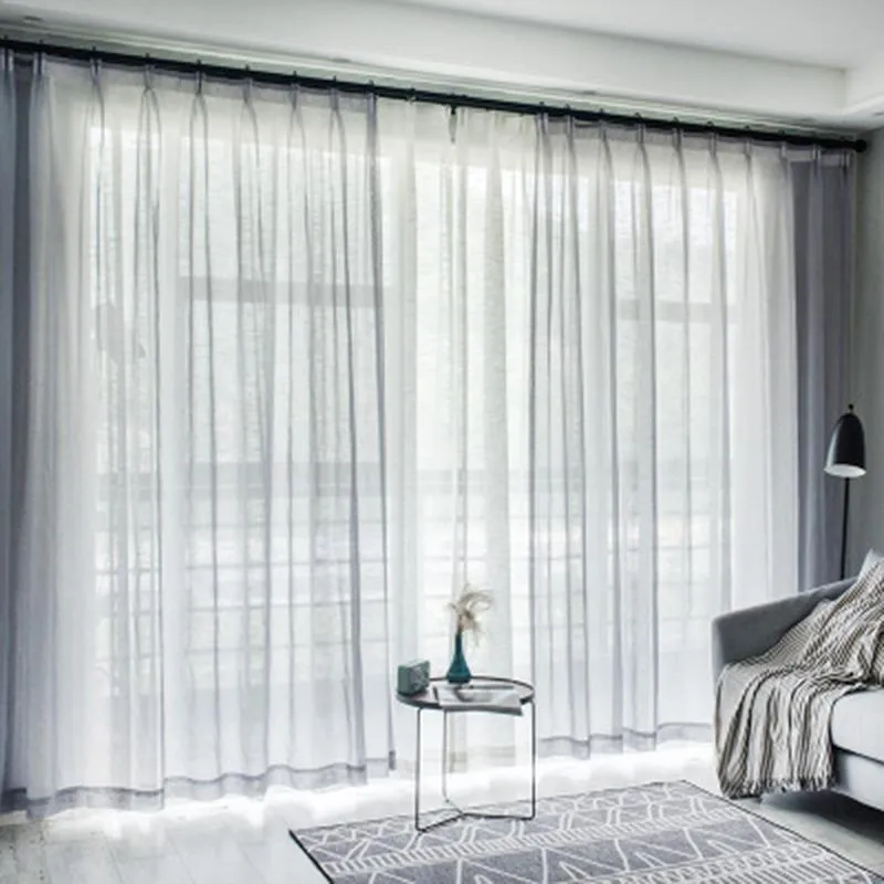 リビングルームのロマンチックなジャカードガーゼ、寝室のキッチン糸染めガーゼ、中古窓カーテン、フレッシュスタイルのカーテンドレープ