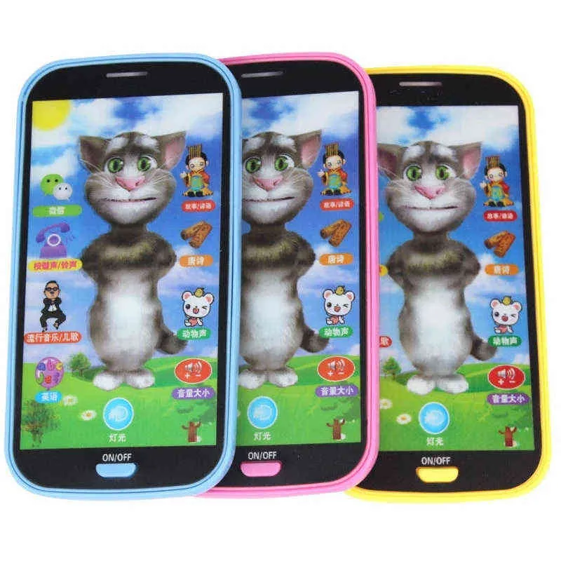 1 pz Bambini Smart Touch Screen Mobile Telefono giocattolo multi-Fonction Simulazione Puzzle Educazione precoce Giocattolo Telefono Bambini Giocattoli Vocali Giocattoli Vocali G1224