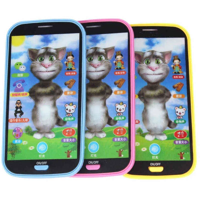 1 Pz Bambini Smart Touch Screen Giocattolo per telefoni cellulari Multi-funzione Simulazione Puzzle Prima educazione Telefono giocattolo Regali per bambini Giocattoli vocali G1224