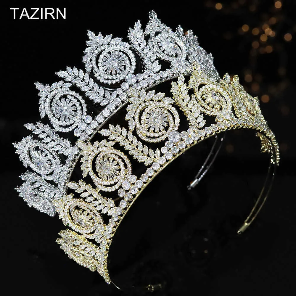 Regina Corone Zirconia Diademi di Cristallo Donna 2021 Principessa Diadema Per Lo Spettacolo Del Partito Accessori Da Sposa X0625