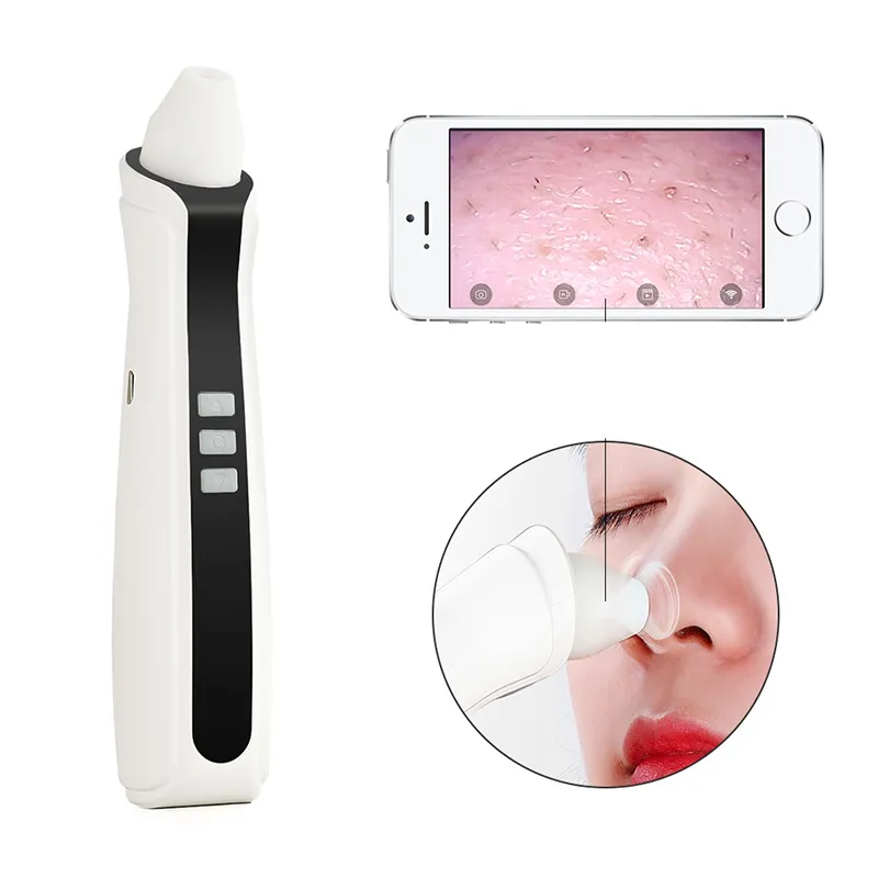 USB Rechargeable Visual Blackhead Remover Facial Cleaning tools Pores Black Head Cleaner Vacuum Suction 5 Mega-Pixel WIFI Microscope Camera