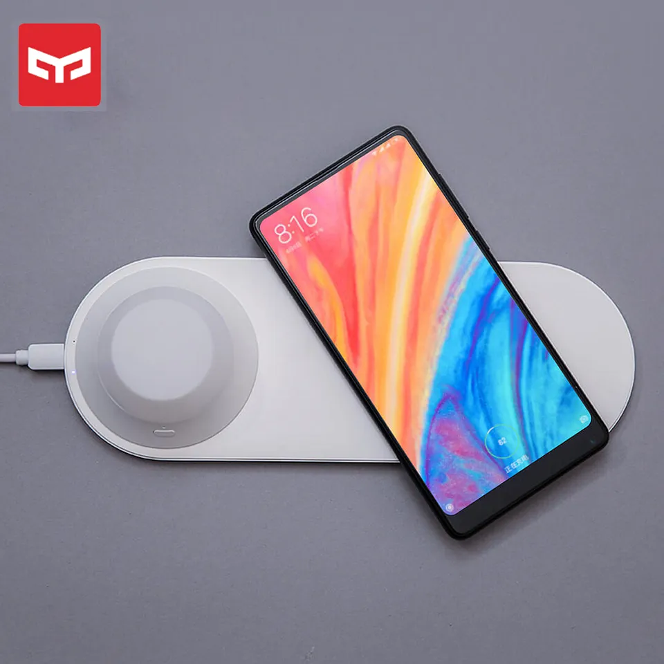 Oryginalny Yeelight Bezprzewodowa szybka ładowarka Telefon Szybki ładunek Przyciąganie Magnetyczna Led Night Light Dla iPhone X Samsung