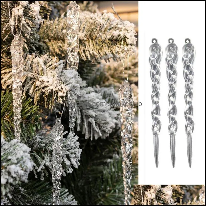 Christmas fake icicles simulation ice Christmas tree pendant Christmas tree decorations winter party