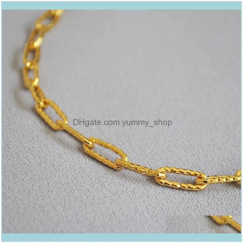 WT-BFN013 WKT Gold Genuine Modern European And American Fashion Rough Hammer Grain Cold Metal Necklace For Woman Chains