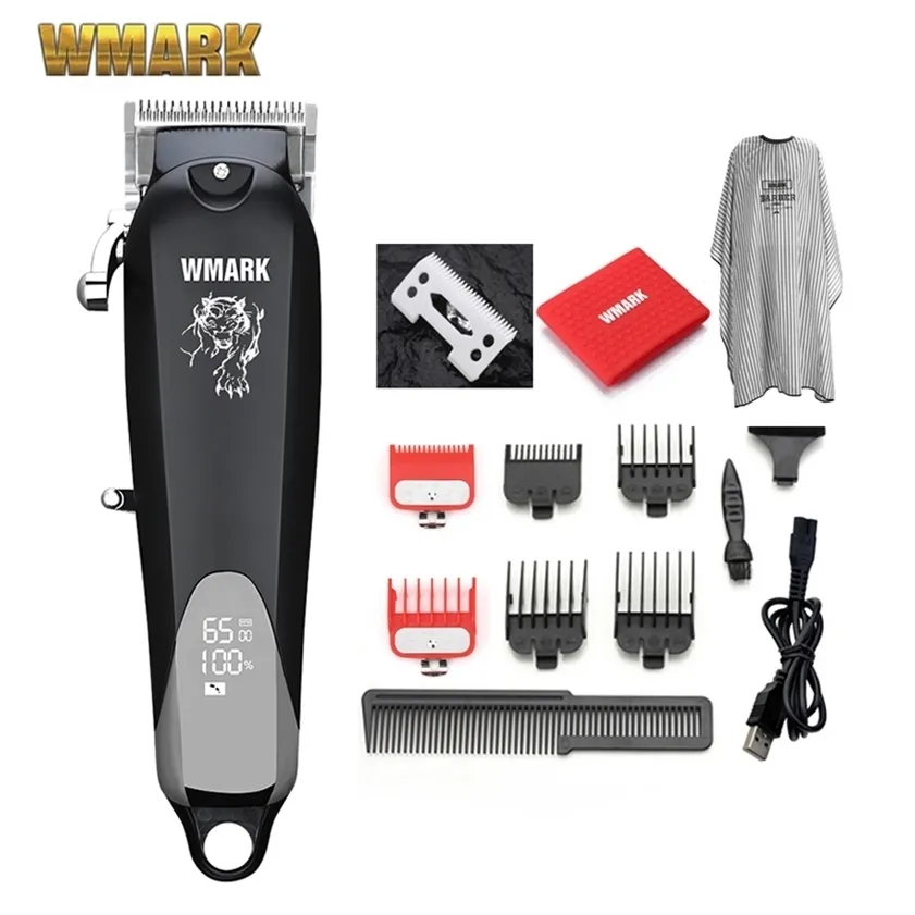 WMARK NG-103Plus Professional Cordless Hair Clippers Cutter Cutting Machine Trimmer 6500 rpm 220216