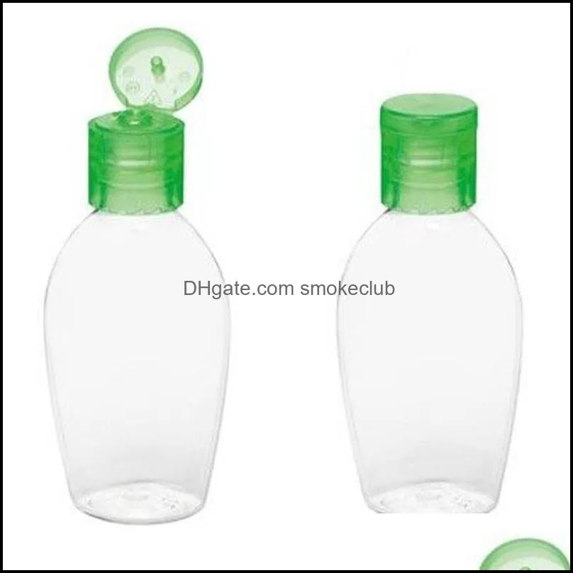 Imballaggio Office School Business Industrial50Ml Disinfettante Bottiglie vuote per lavaggio a mano Bottiglia di plastica per animali domestici per disinfettante con tappo Verde Bianco D