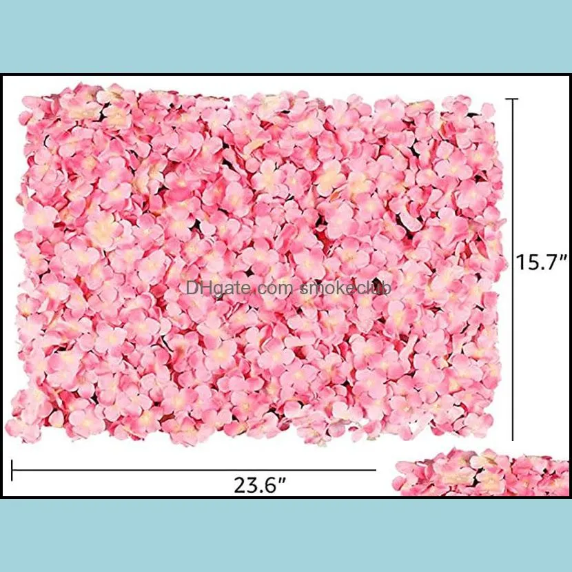 40*60CM Artificial Silk Hydrangea Flower Wedding Background Wall Simulation Flowers Store Window Decoration