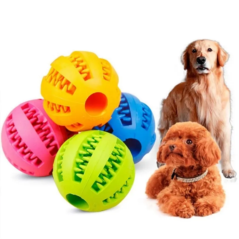 Pelota de goma para masticar, juguetes para perros, juguete de entrenamiento, cepillo de dientes, bolas de comida, producto para mascotas, envío directo WLL415