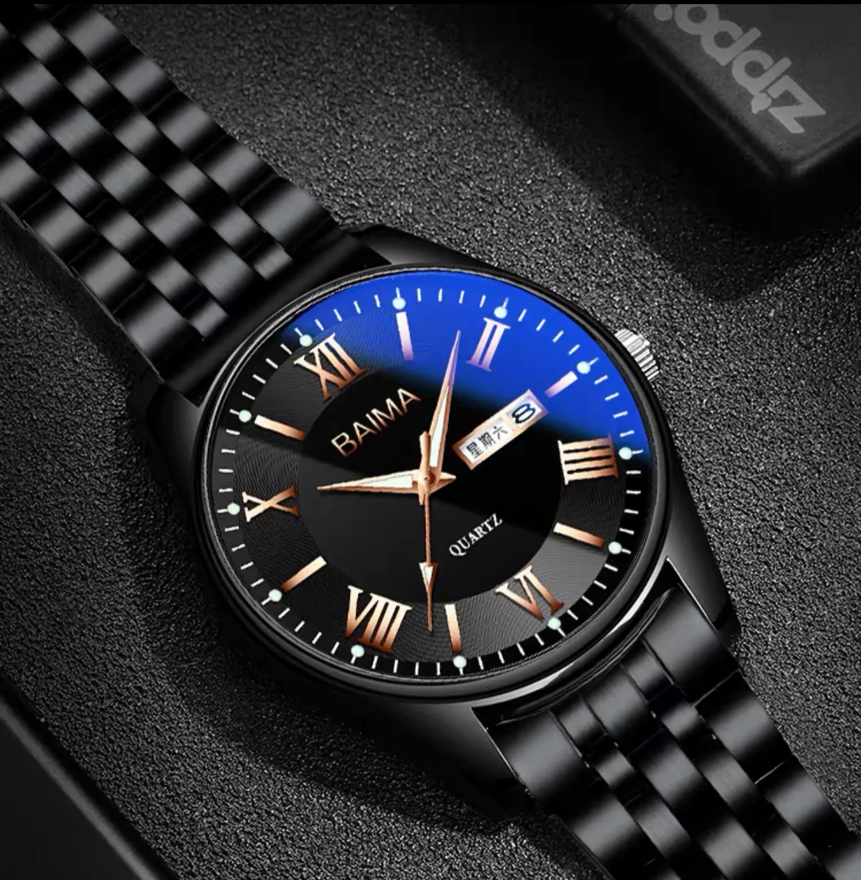 Watch, Men, Simple, Quartz Movement, Round, Steel Belt, Fine Steel Case, Night Light, Glass, Fashion, Romantic, Cool