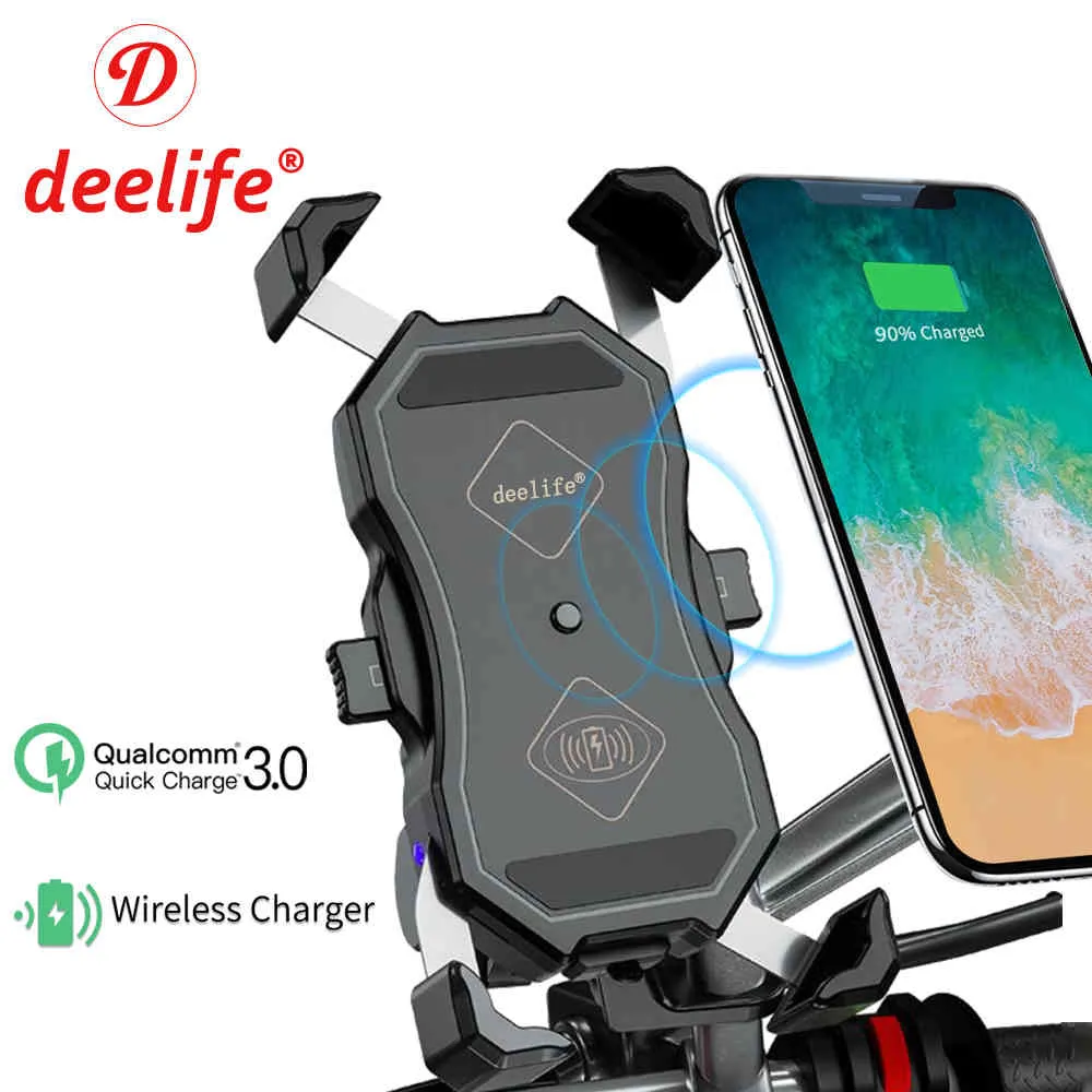 Deelife Moto x-grip Support de téléphone pour Moto charge sans fil Moto Support téléphonique portable Smartphone Support GPS