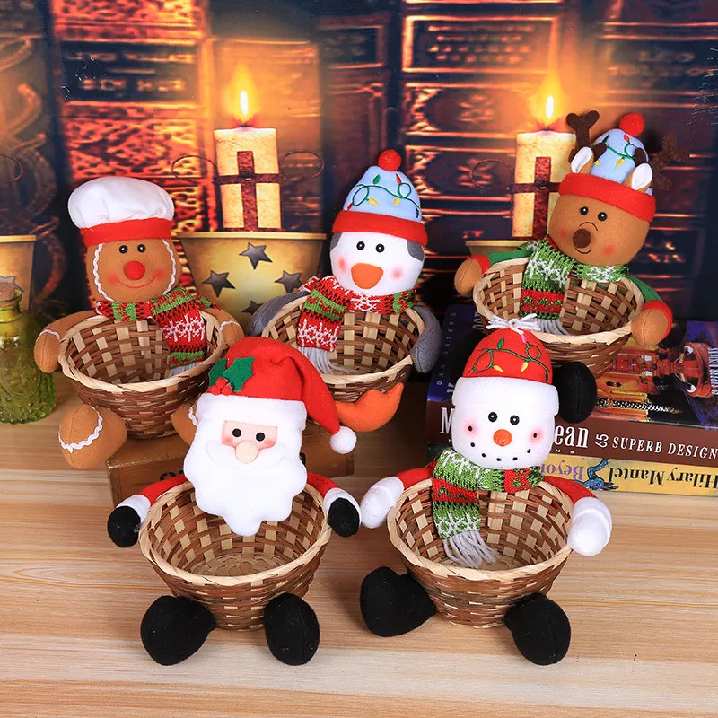 Lot De 5 Porte-monnaie De Noël Avec Pompon - 10 Emplacements Pour Billets/cartes - Déco De Sapin, Cadeau Festif - Papier, 18x9,5 Cm