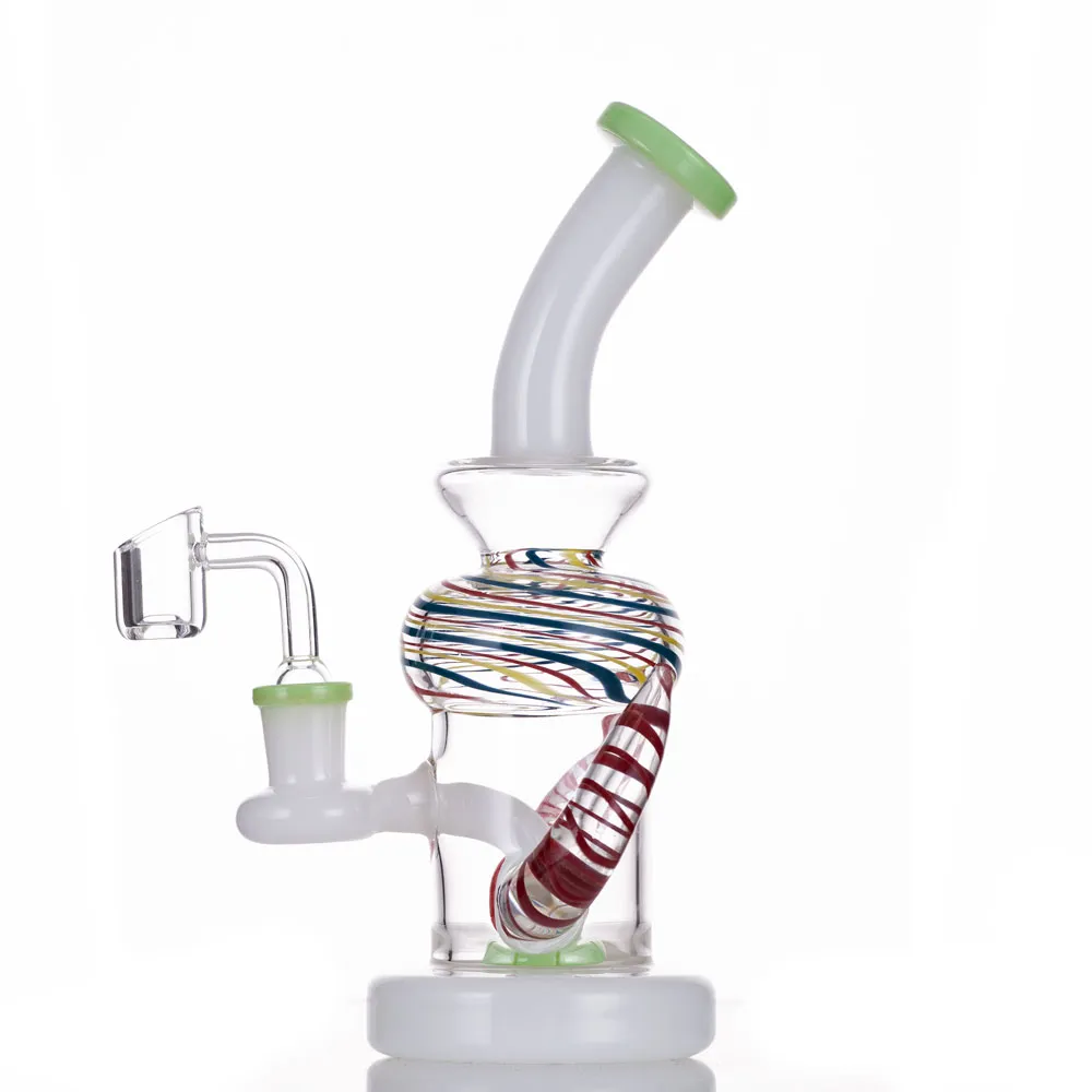 2021 Hookah Bong Glass Dab Rig Water Bongs Smoke Pipes 8-10 Inch Height 14.4mm Female Joint with Quartz Banger