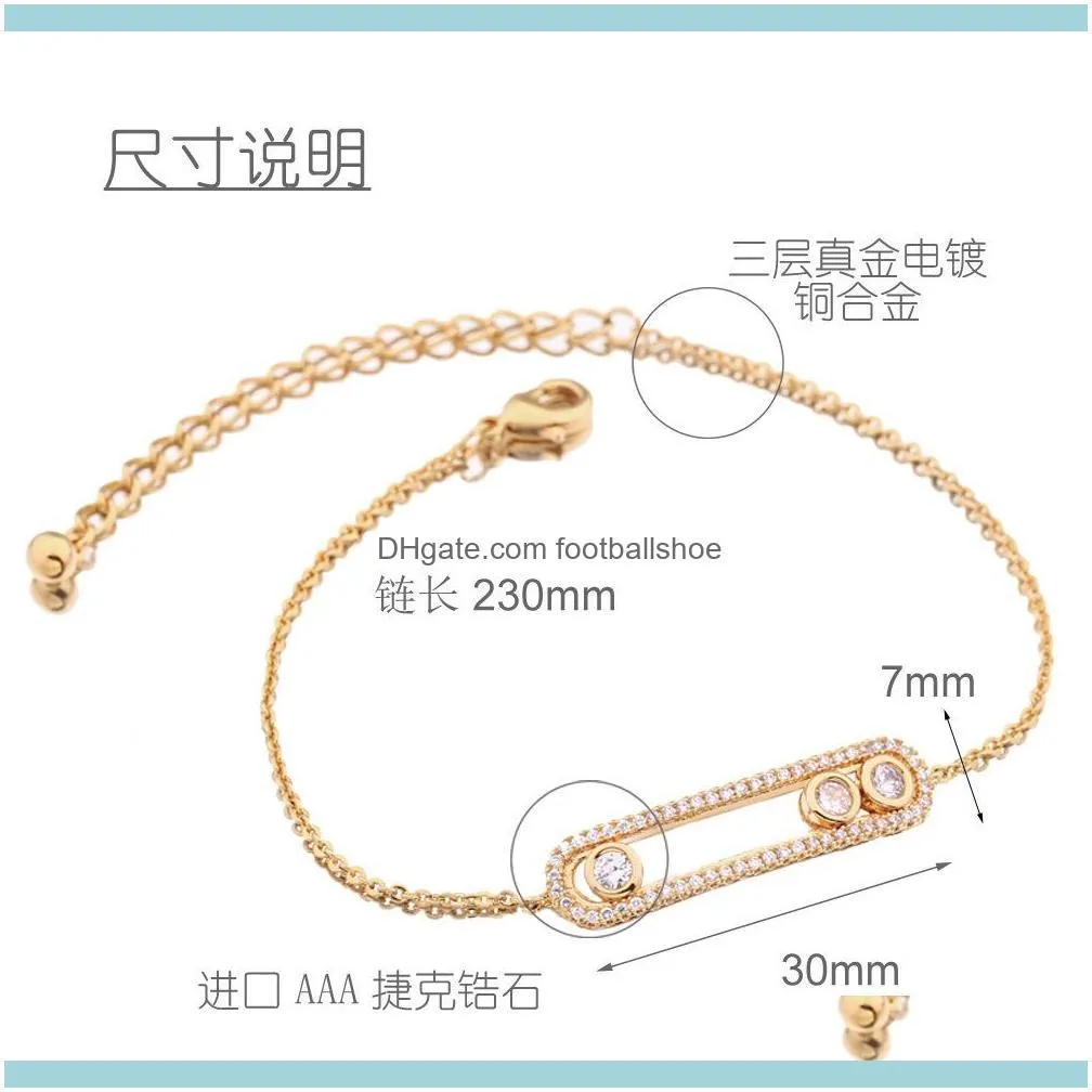 Designers Hot new products sprg summer of 2021 micro laid Zircon Bracelet in Japan and South Korea