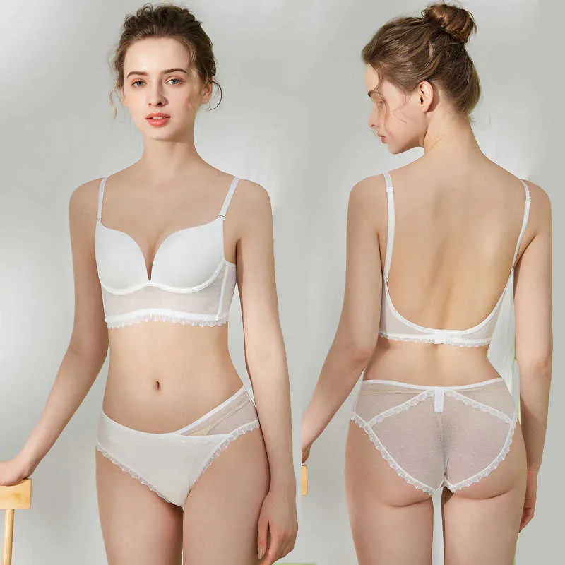 New TERMEZY Women Underwear Lingerie Set Sexy Bra Brief Sets Push up  Transparent