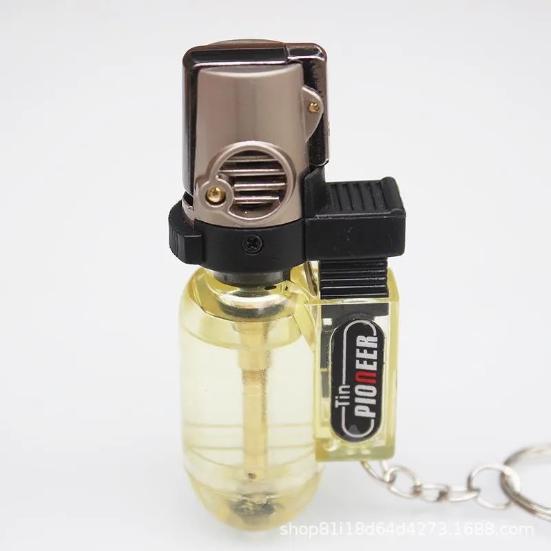 Nouveau Portable Pistolet Jet Briquet Torche Turbo Briquet Porte-clés Buses Coupe-Vent Tuyau De Cigare Butane Briquet À Gaz Pour L'extérieur 1300 C