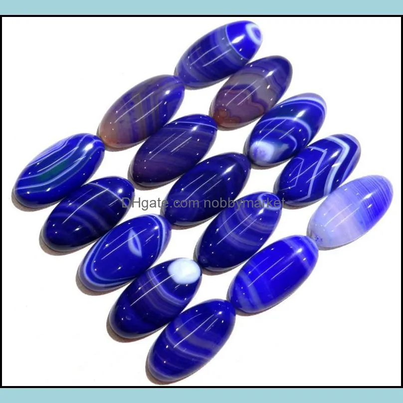 Charms 30*15mm Natural Stone Aventurine Turquoises Quartz Crystal Lapis Cabochon Pendant For Diy Jewelry Making Necklace Accessories
