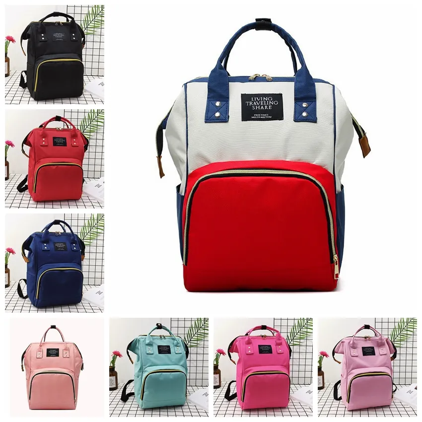 Borsa Zaino Per Pannolini Multifunzione Rosa | Grande Capacità 26x19x38 Cm Con 3 Sacchetti Organizzativi | Passeggino - 5