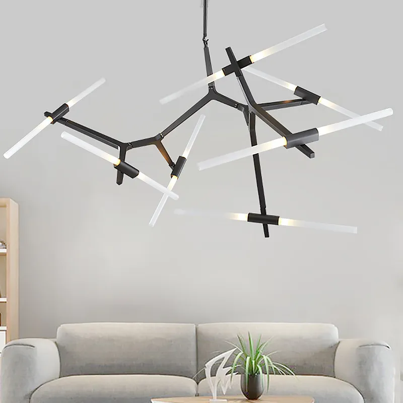 Moderne LED Kroonluchter Lampen Plafond Kroonluchters voor Woonkamer Slaapkamer Keuken Glaslamp Nordic Binnenverlichting Armatuur Licht