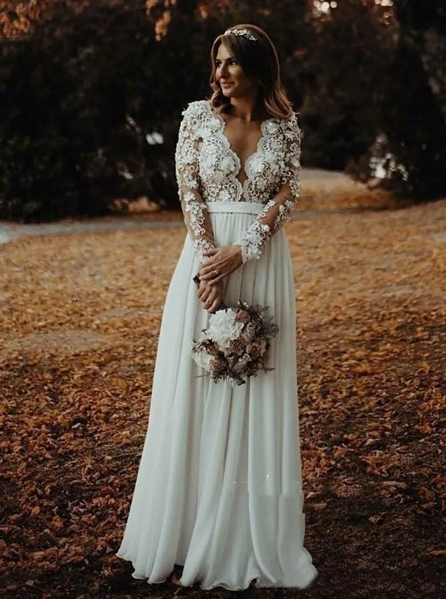 plus size bohemian wedding dress